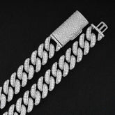 GL 16mm Iced Out Jewelry Miami Cuban Link Necklace